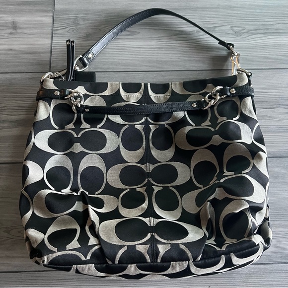 Coach Y2K Black & Gray Signature C Canvas Tote - Picture 2 of 7